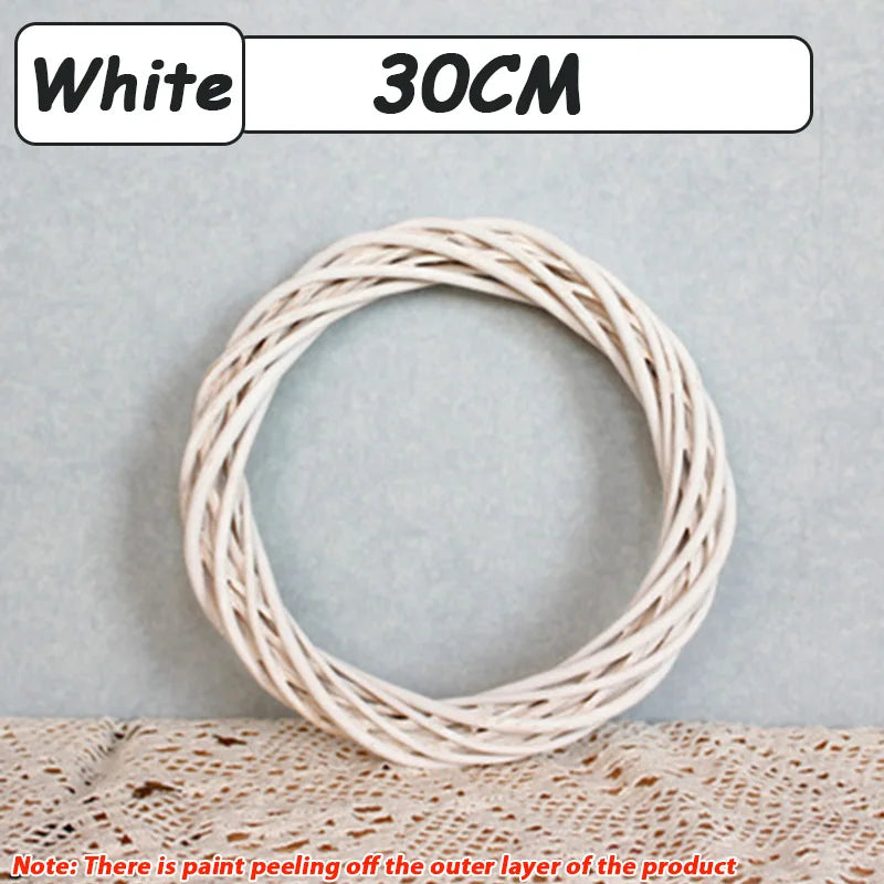 Rattan Wreath Ring Diy Christmas Tree Decor