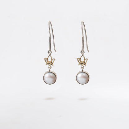 Lotus Pearl Earrings