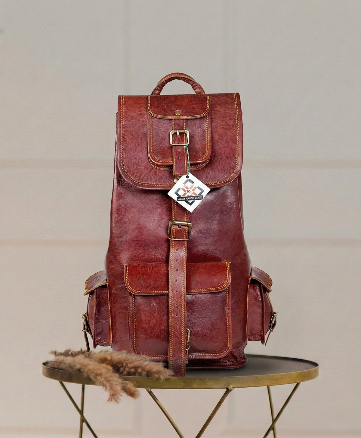 Classic Journey Leather Backpack Pittu