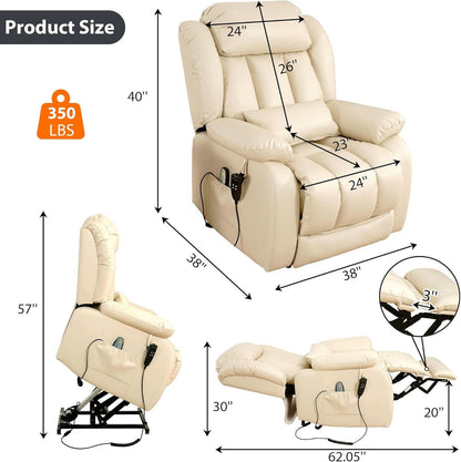 Large Reclining Lift Chair With Dual Motor Massage