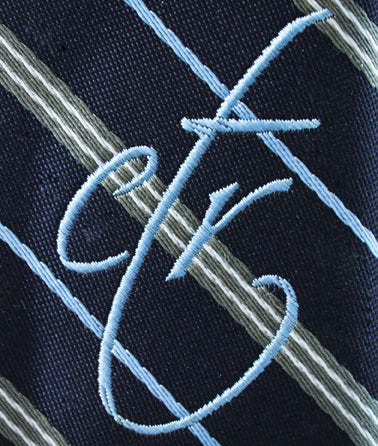 CTR Choose the Right Boys Navy and Grey Adjustable Clip Microfiber Necktie