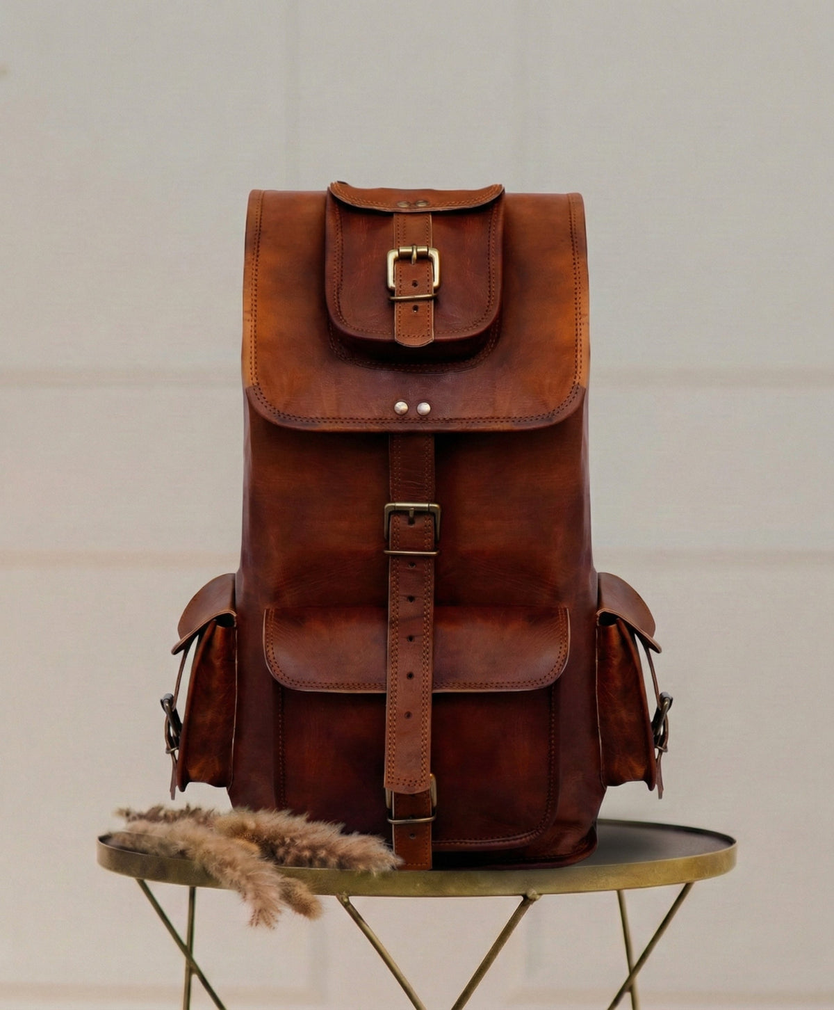 Classic Journey Leather Backpack Pittu