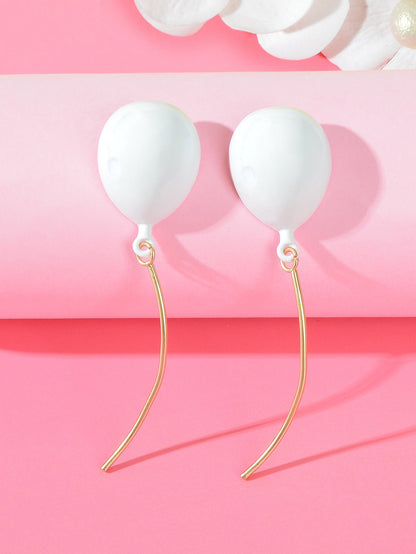 3D Romantic Balloon Pendant Earrings Whimsical Charming Accessory Gift Jewellery