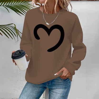 Round neck fleece hoodie