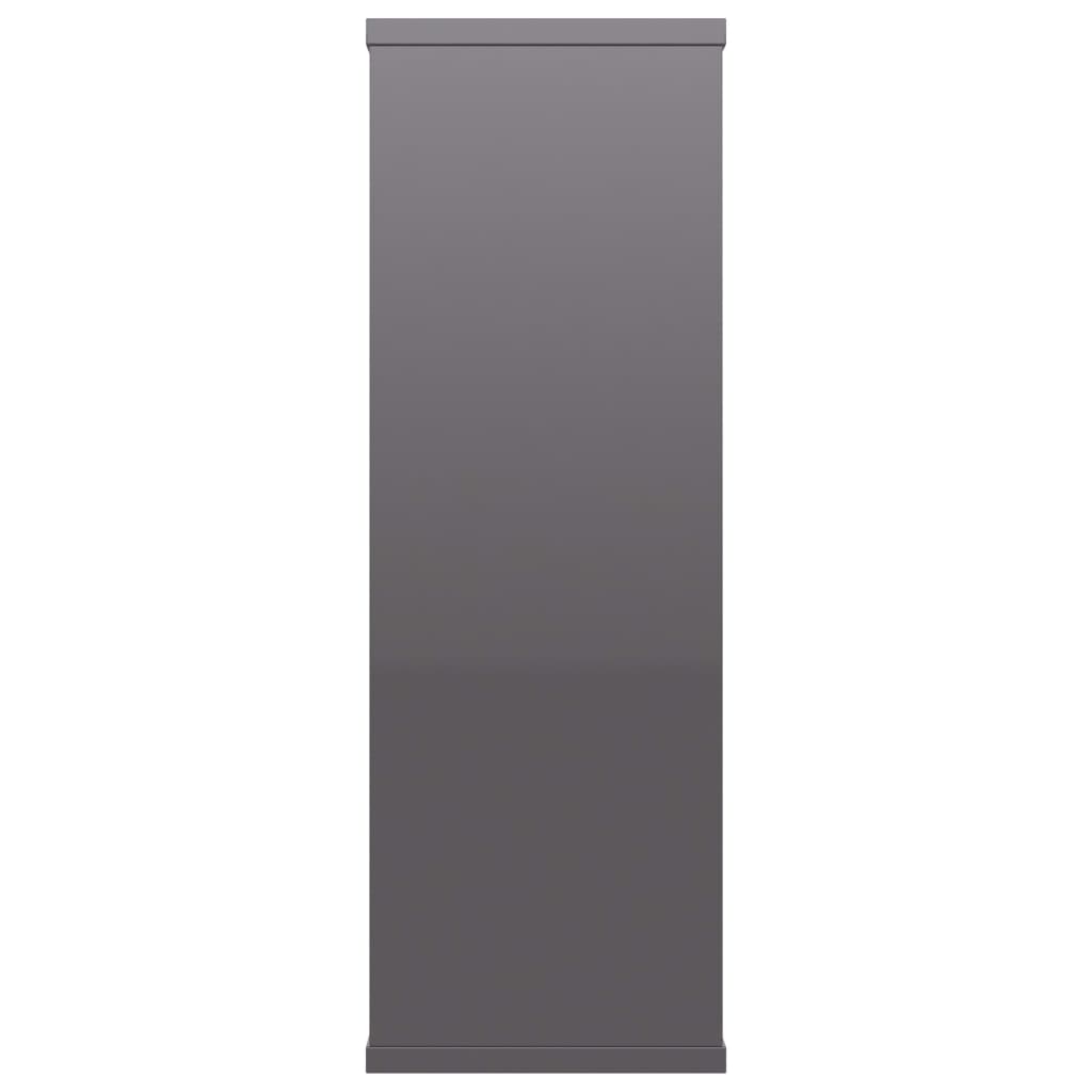 NNEVL Wall Shelves High Gloss Grey 104x20x58.5 cm Chipboard