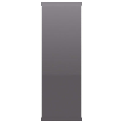 NNEVL Wall Shelves High Gloss Grey 104x20x58.5 cm Chipboard