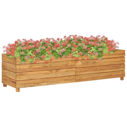NNEVL Raised Bed 150x40x38 cm Recycled Teak and Steel