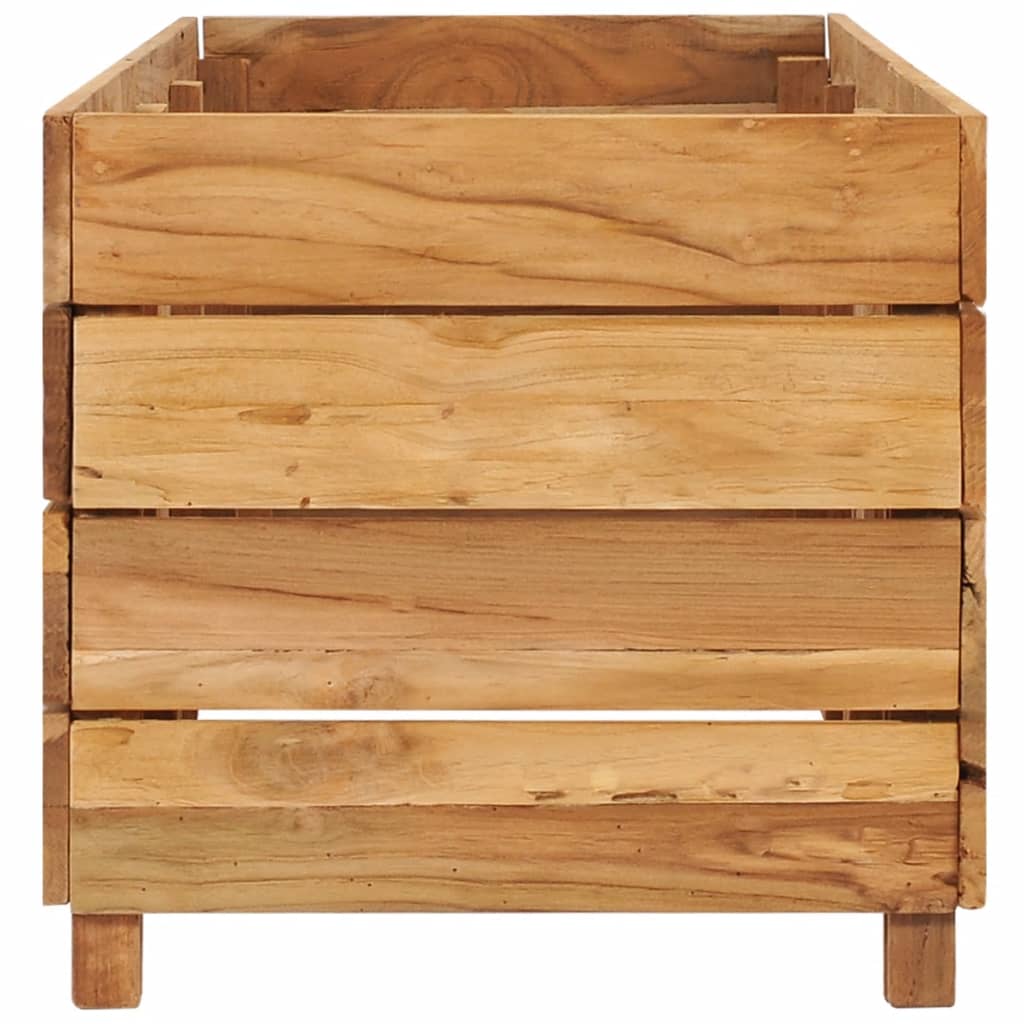 NNEVL Raised Bed 150x40x38 cm Recycled Teak and Steel