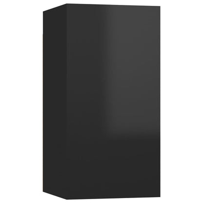 NNEVL TV Cabinets 4 pcs High Gloss Black 30.5x30x60 cm Chipboard