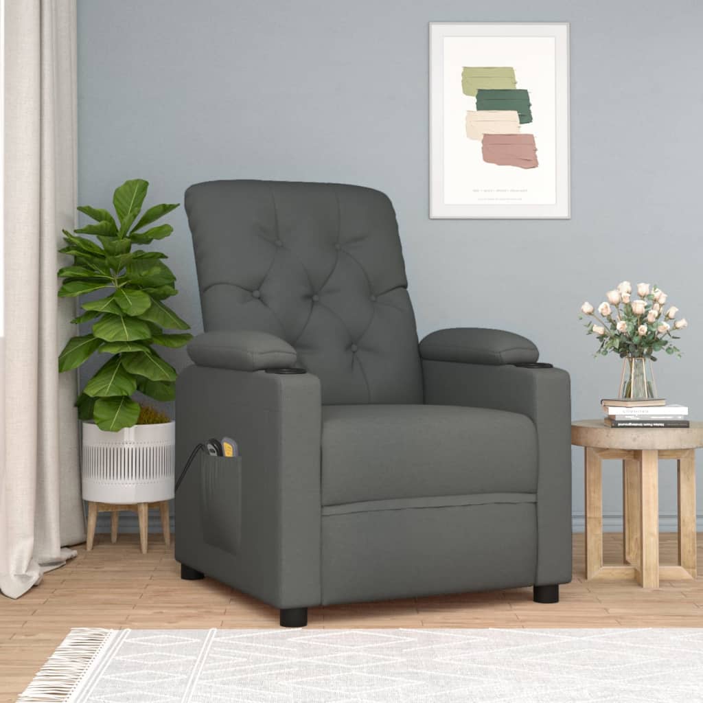 NNEVL Stand up Massage Chair Dark Grey Fabric