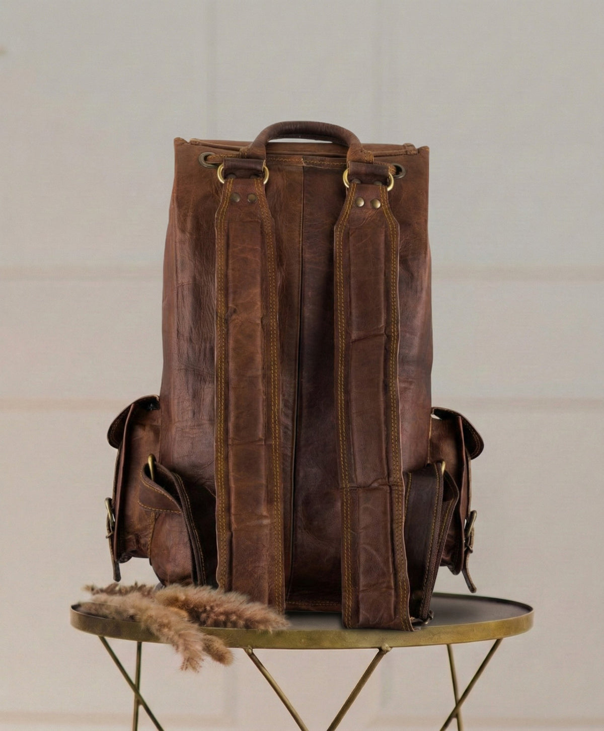 Classic Journey Leather Backpack Pittu