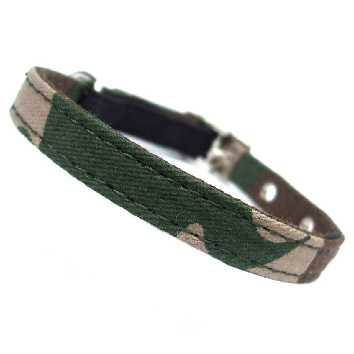 Army Camo Canvas Cat Collar