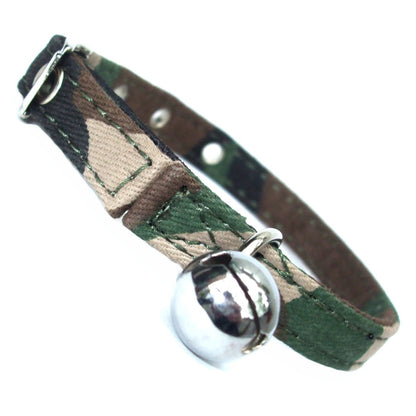 Army Camo Canvas Cat Collar