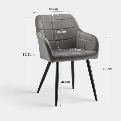 Bloor Velvet Dining Chairs [Set of 2]