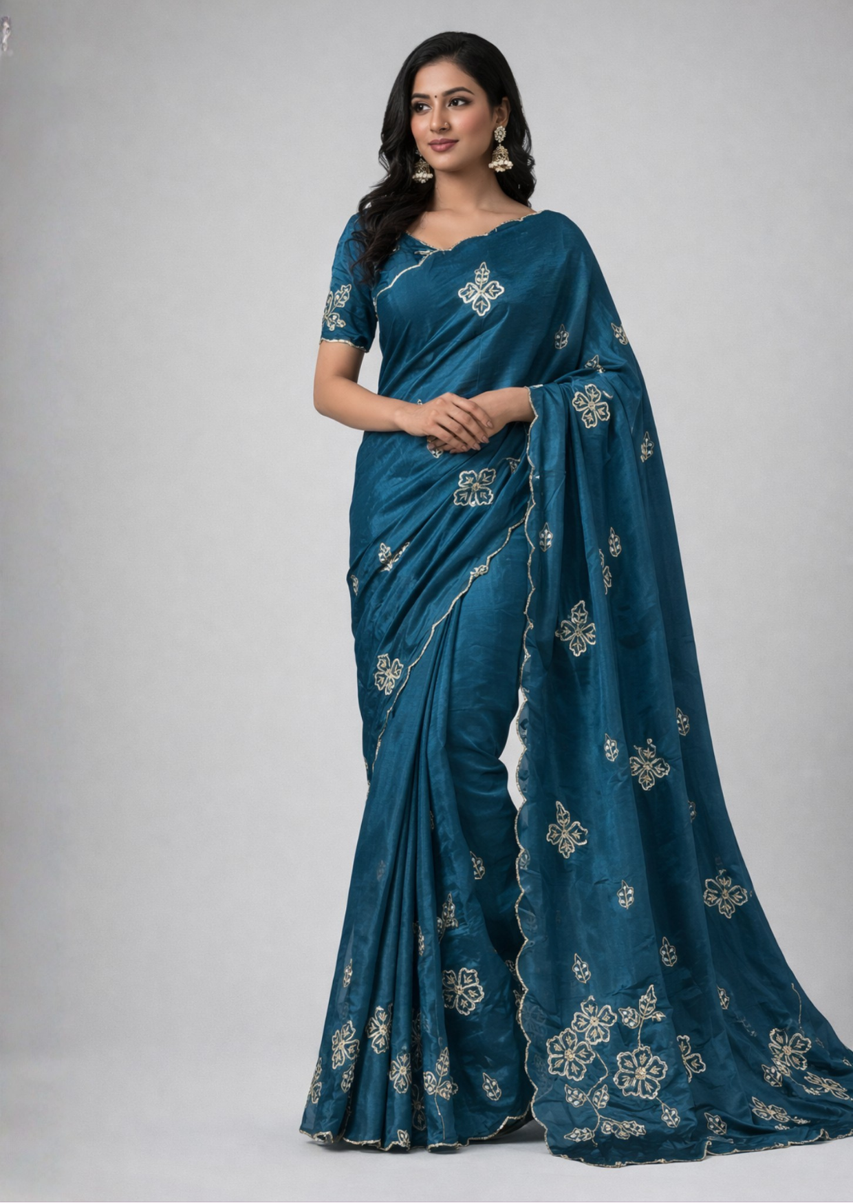 NeelSundari Khatli Handcrafted Silk Saree