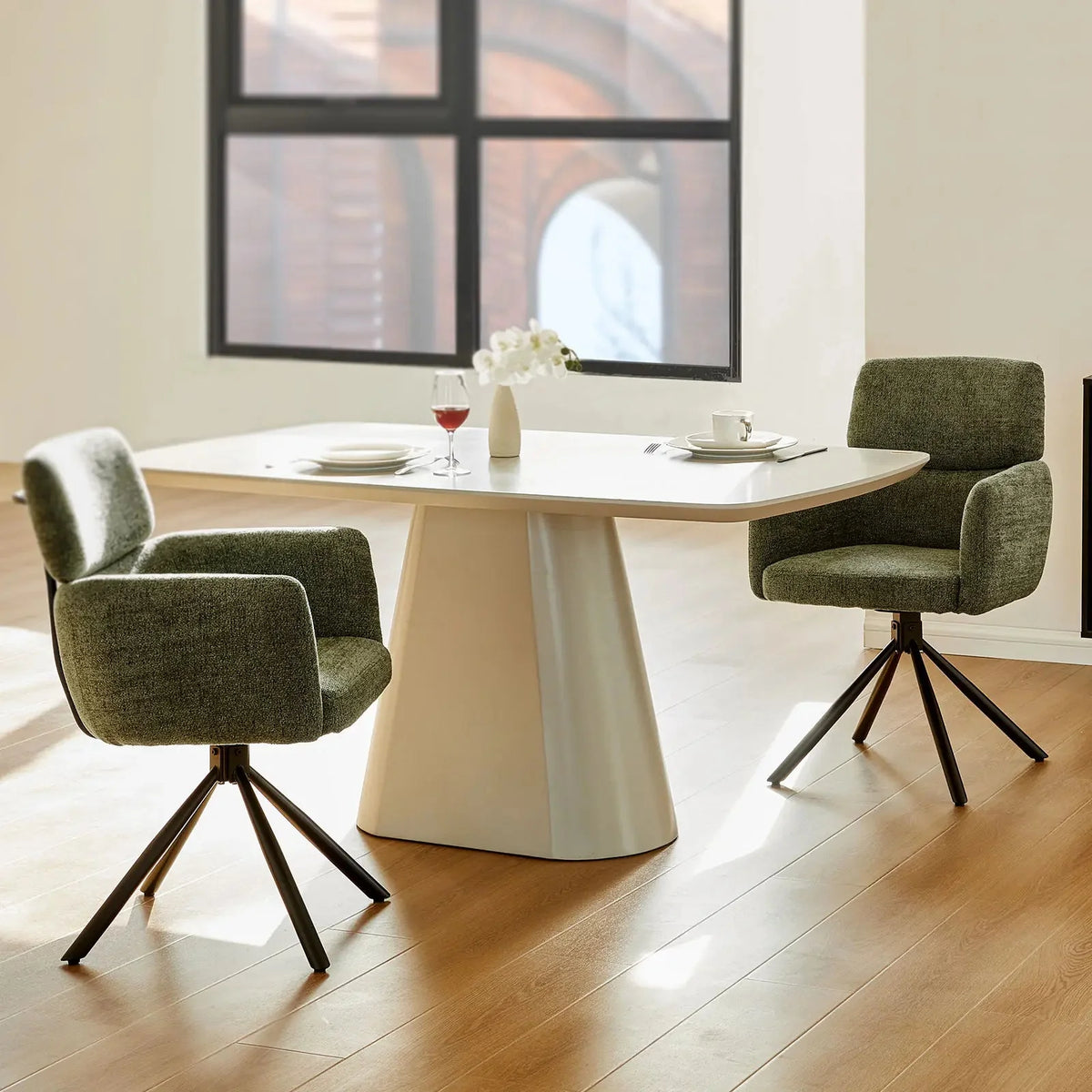 Castoro Chenille Swivel Chair