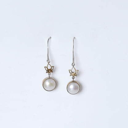 Lotus Pearl Earrings