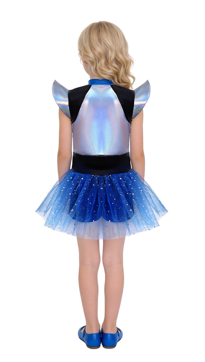 Halloween Kids Alien Robot Costume Cheerleader Dance Ballet Skirt AI Gradient Tulle Skirt