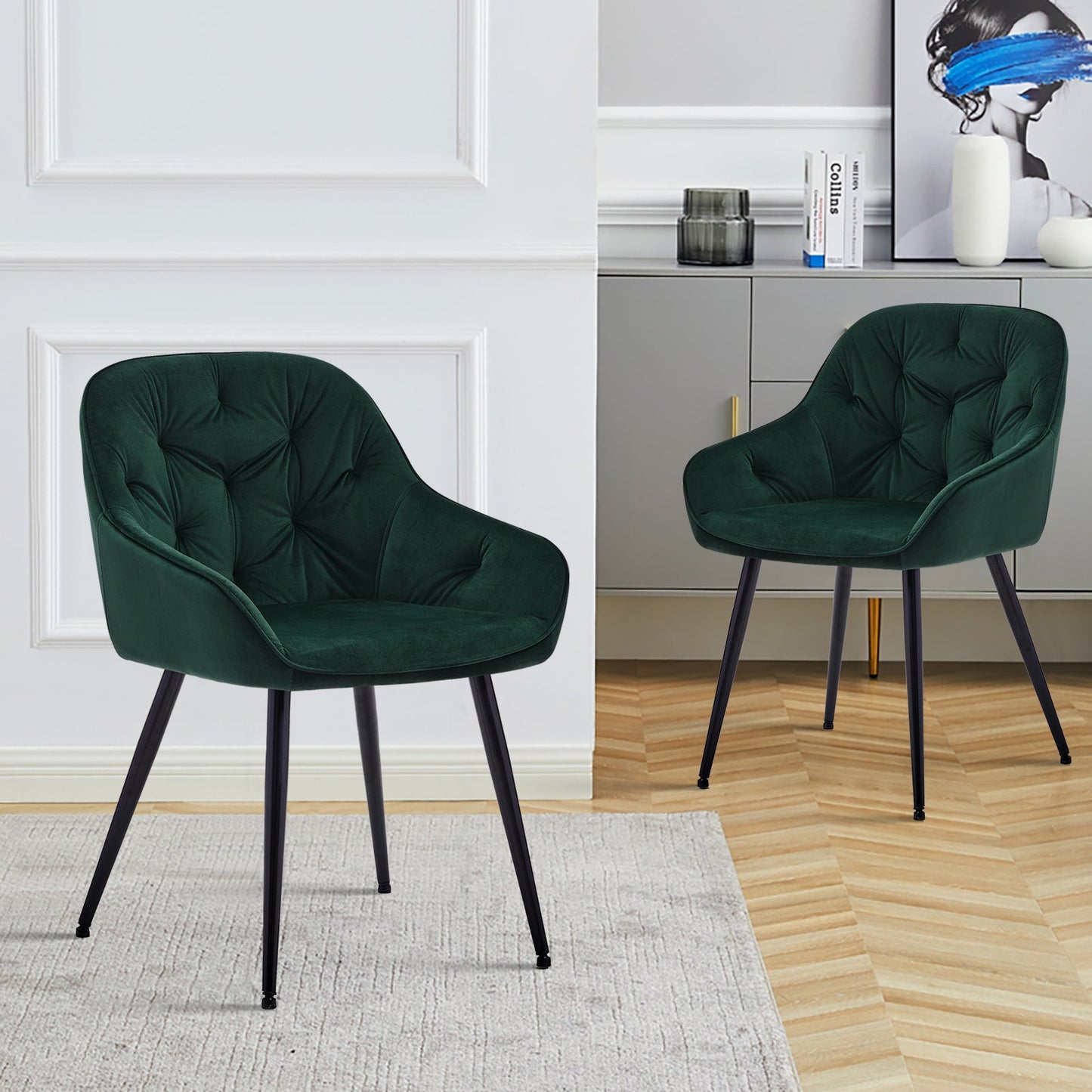 Garvies Velvet Dining Chairs [Set of 2]