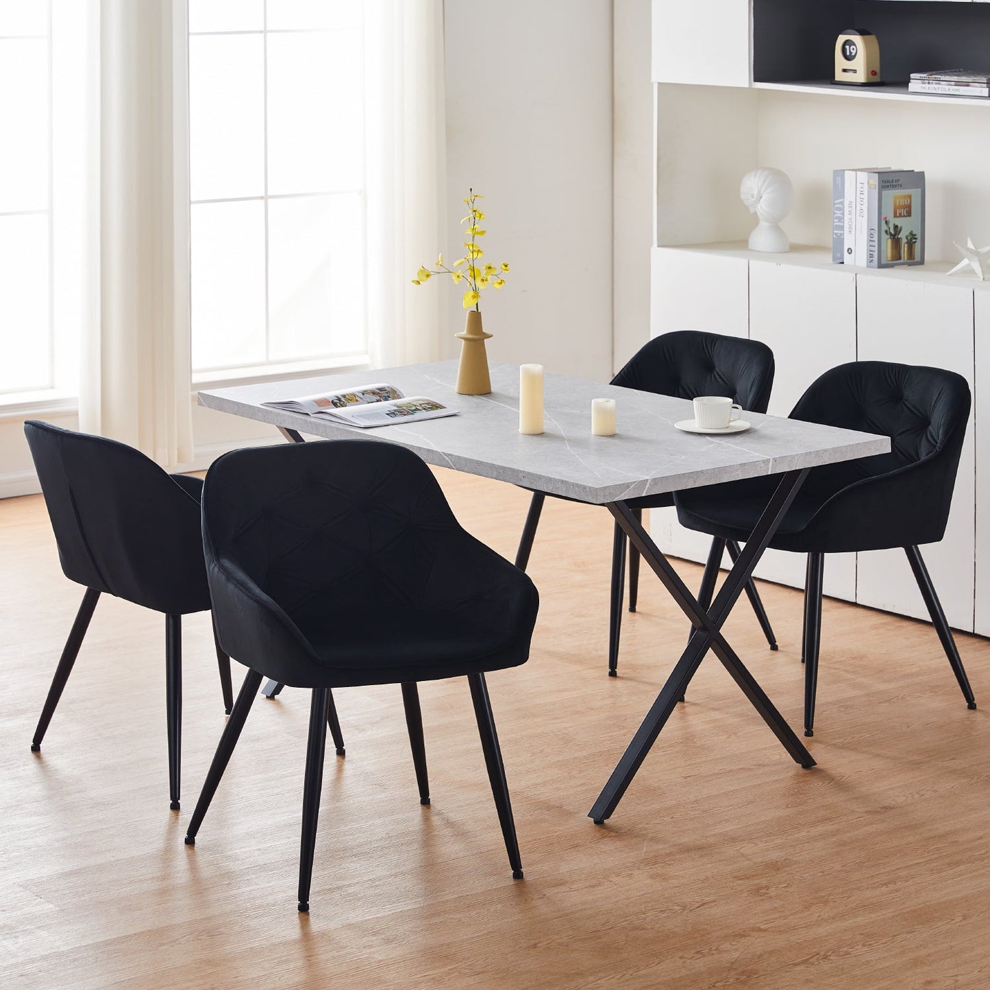 Garvies Velvet Dining Chairs [Set of 2]