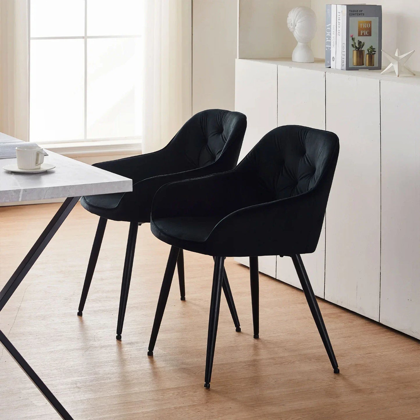 Garvies Velvet Dining Chairs [Set of 2]