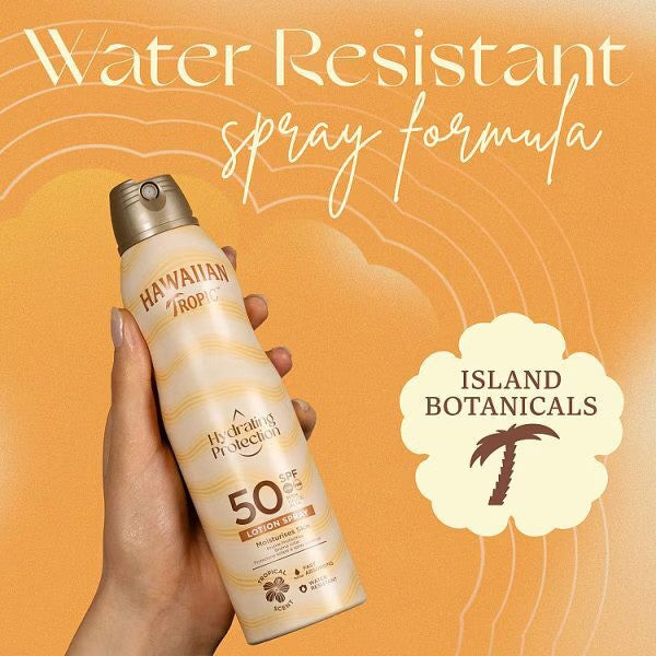 Hawaiian Tropic Hydrating Protection Sunscreen Lotion Spray 50SPF