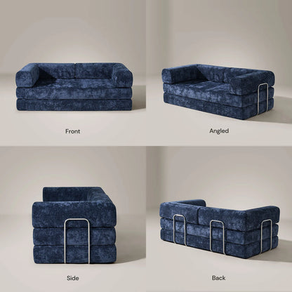 Hugo Navy Blue Convertible Sofa Bed