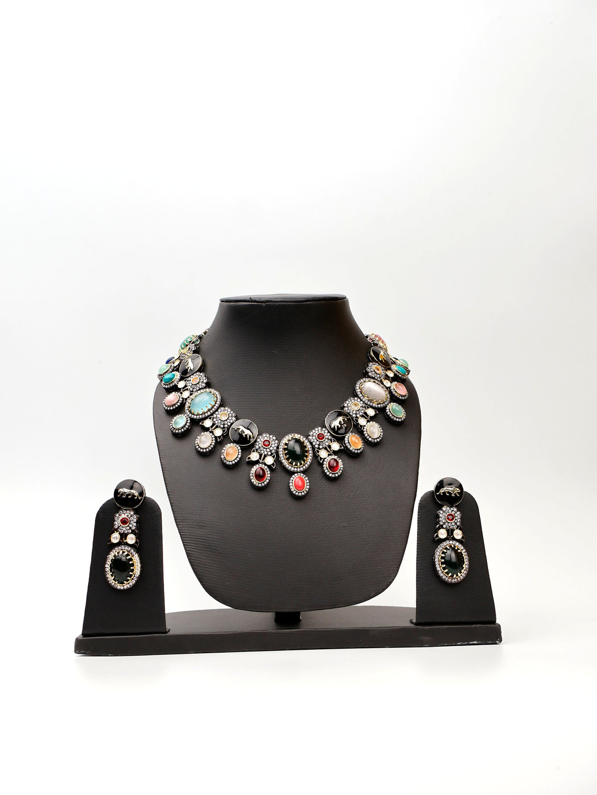 Wedding Multi Colour Sabyasachi Inspired Victorian Necklace Set