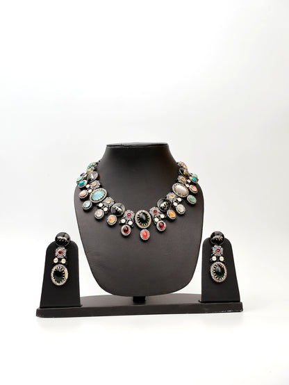 Wedding Multi Colour Sabyasachi Inspired Victorian Necklace Set