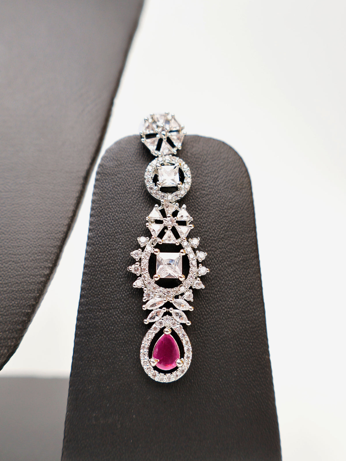 Ruby & Faux Diamond High Quality Necklace set