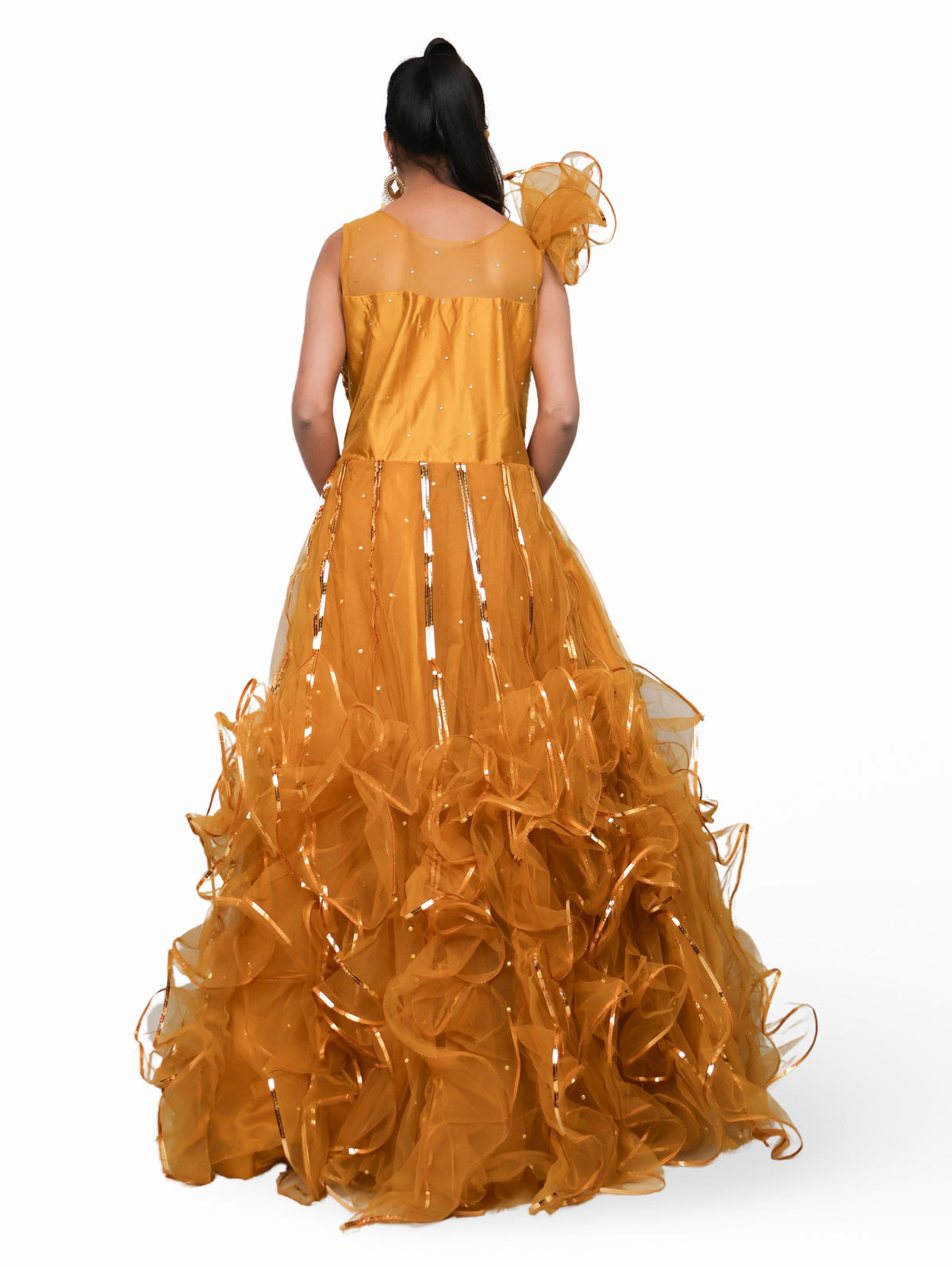 Gown with Cut Dana & Sequin Work by Shreekama