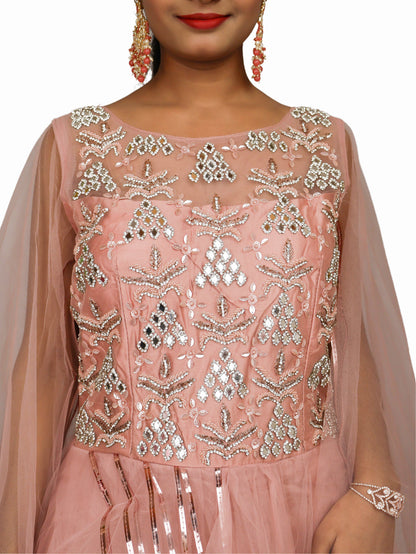 Gown with Cut Dana & Beads by Shreekama