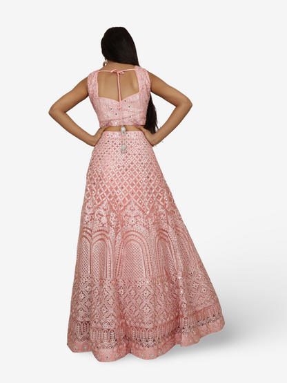 Embroidered & Zari Thread Work Lehenga Choli Set