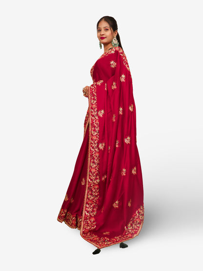 Designer Saree with Heavy embroidery Work by Shreekama