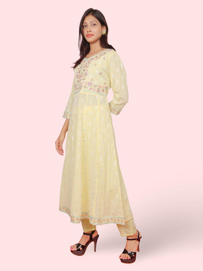 Women's Pure Cotton Kurta and Pant Set with Coordinated Dupatta