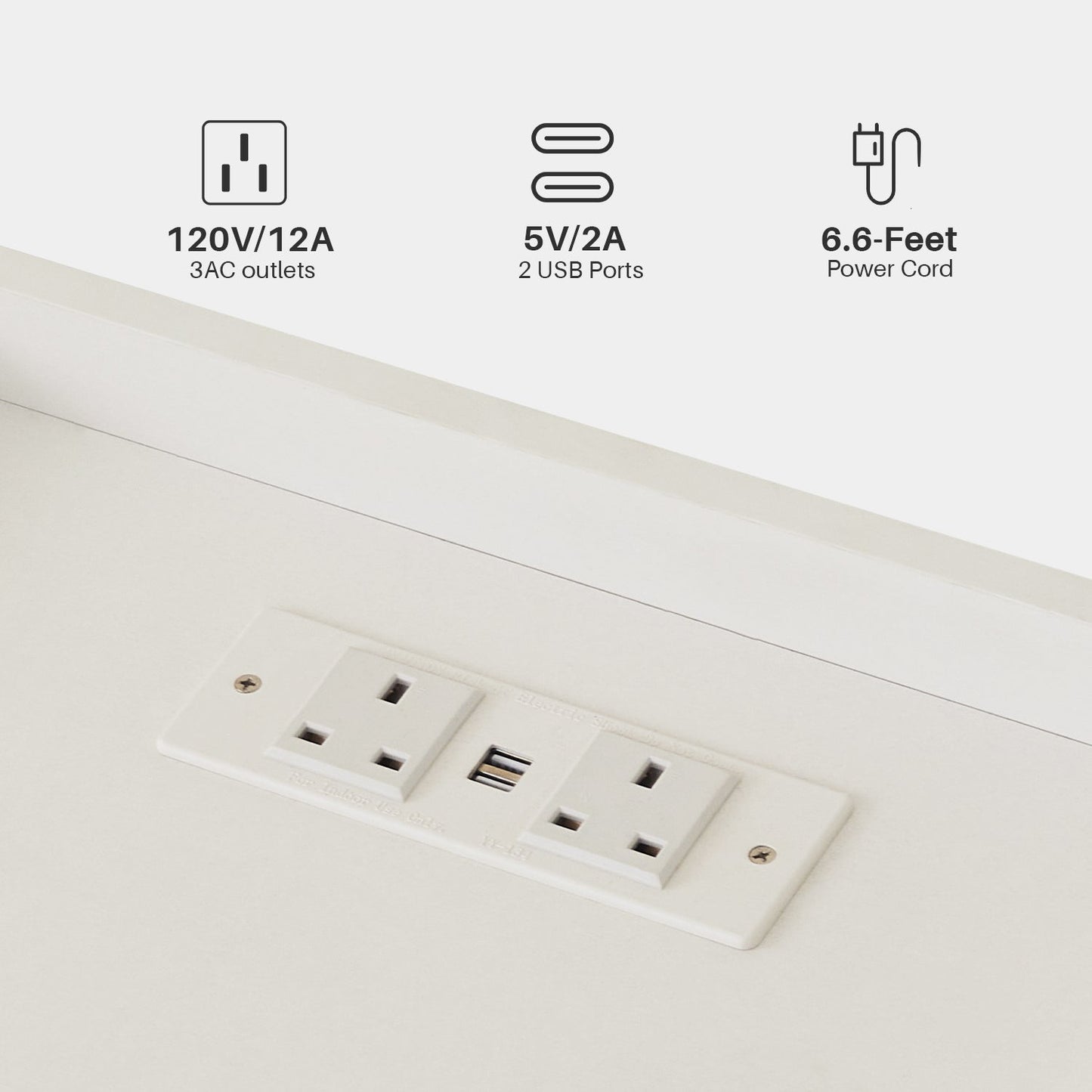 Kist LED Light Bedside Table [Charging Station][Nightstand]