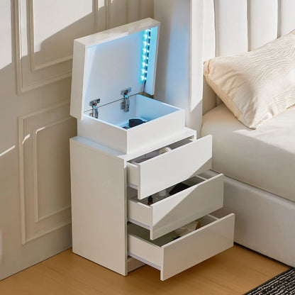 Kumar Bedside Table [Voice Controllable LED Lights]