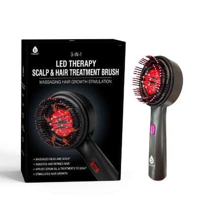 Hair Wellness Duo: Hot Air Blower Brush & Pursonic 3-in-1 LED Therapy Scalp Brush