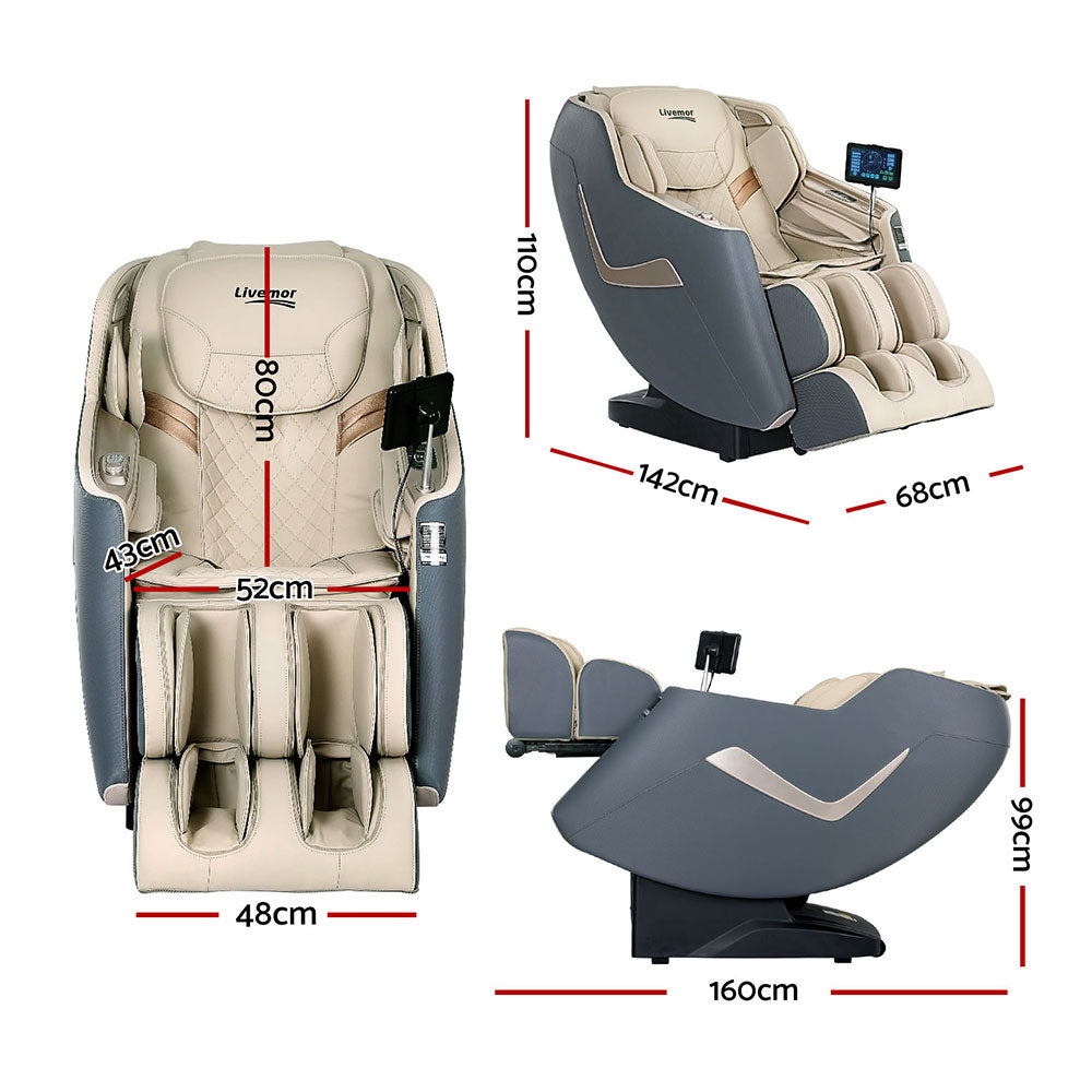 NNEDSZ Livemor Massage Chair Electric Recliner Home Massager 3D Opal
