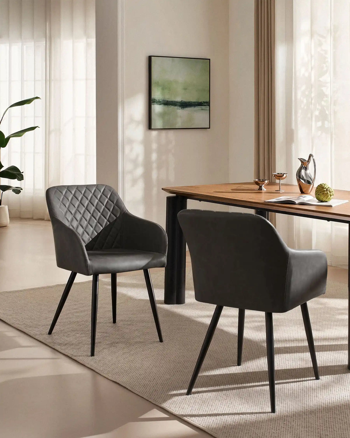Moree Faux Leather Dining Chairs [Set of 6]