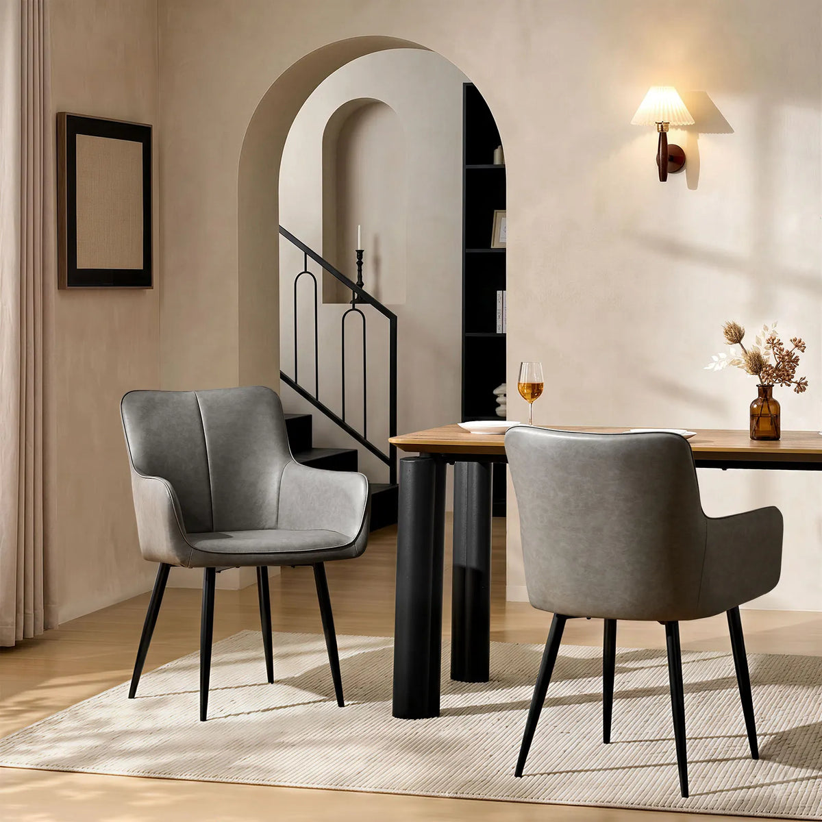 Muhsina Faux Leather Dining Chair