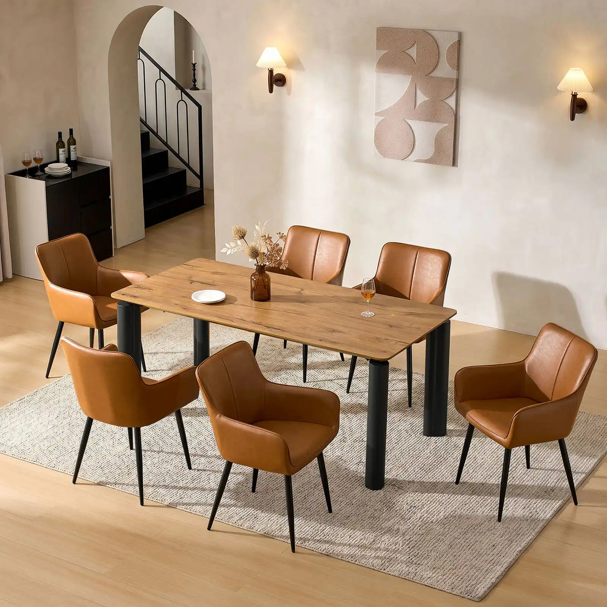 Muhsina Faux Leather Dining Chair