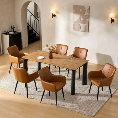 Muhsina Faux Leather Dining Chair