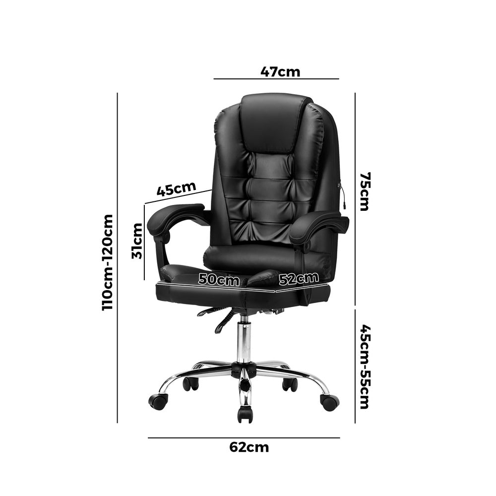 NNEED Massage Office Chair Racing Chairs PU Leather Black
