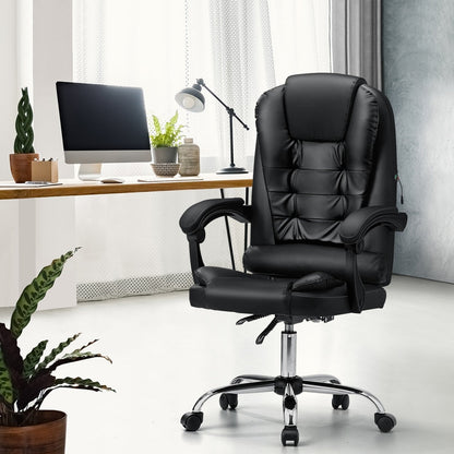 NNEED Massage Office Chair Racing Chairs PU Leather Black