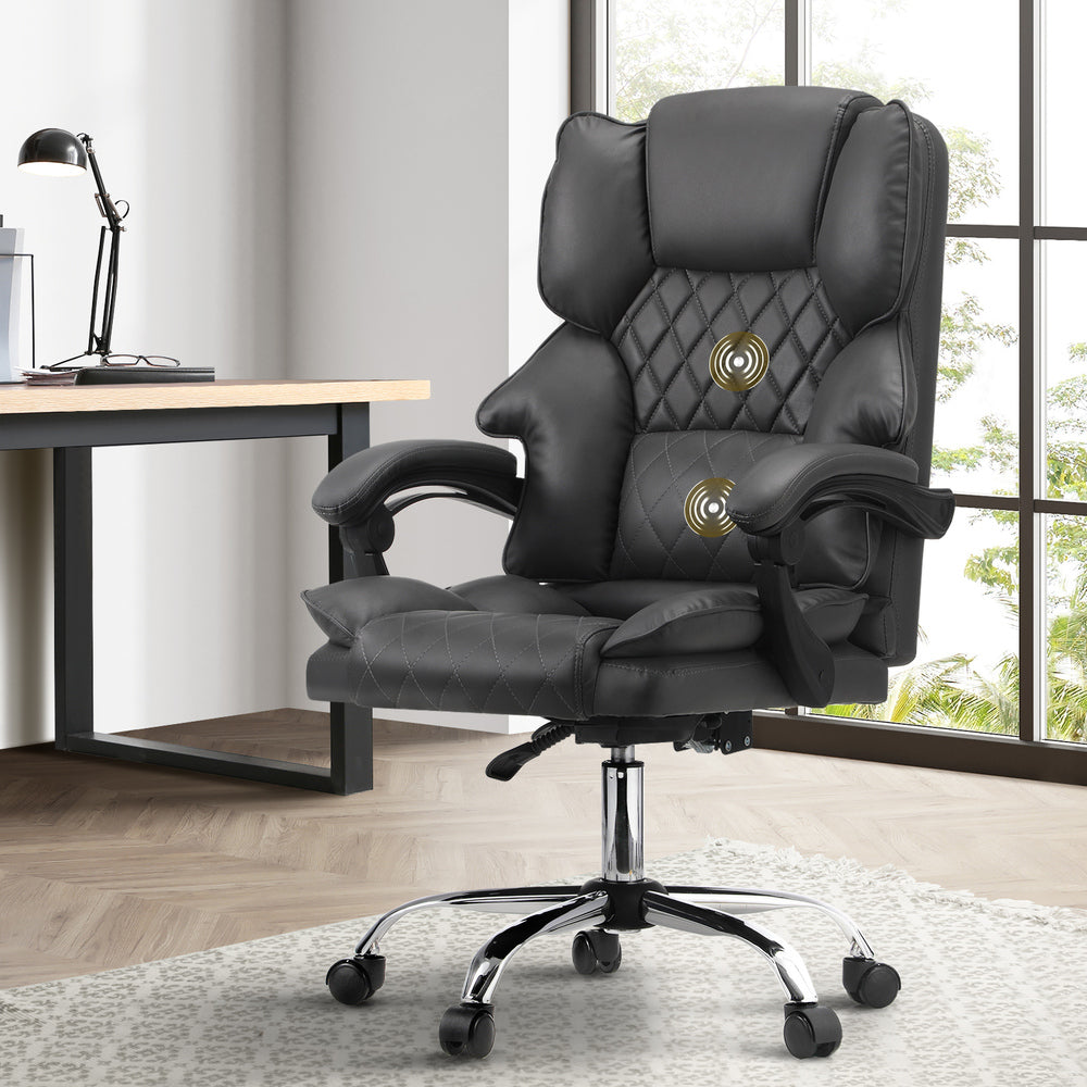 NNEED Massage Office Chair PU Leather Seat Grey