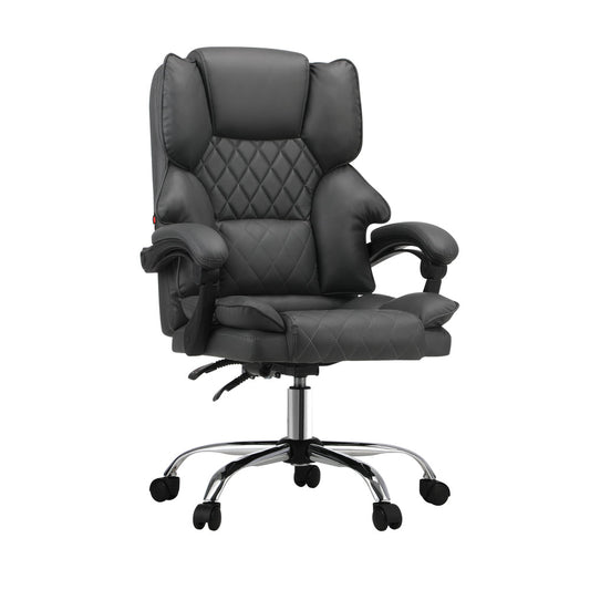 NNEED Massage Office Chair PU Leather Seat Grey