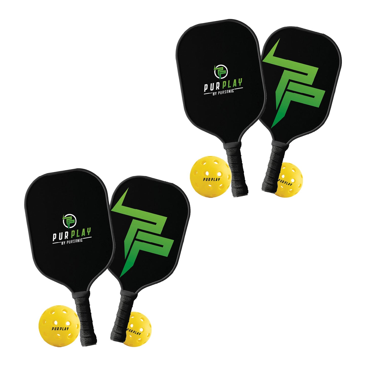 Pursonic The Ultimate Pickleball High Performance Set – 4 Paddles, 4 Balls & 2 Carry Bag