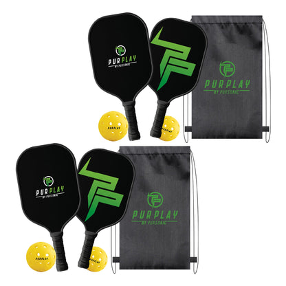 Pursonic The Ultimate Pickleball High Performance Set – 4 Paddles, 4 Balls & 2 Carry Bag