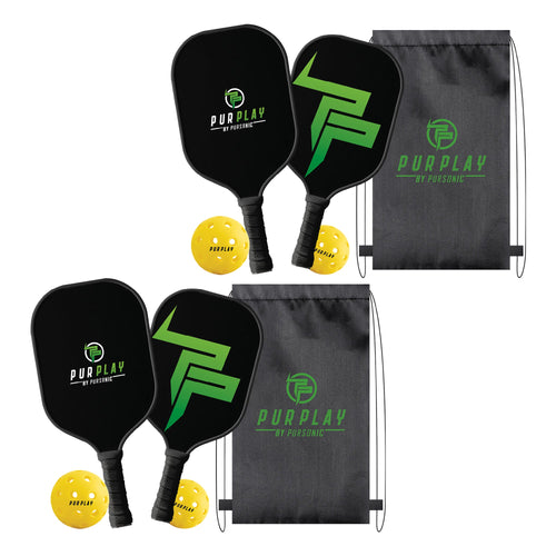 Pursonic The Ultimate Pickleball High Performance Set – 4 Paddles, 4 Balls & 2 Carry Bag